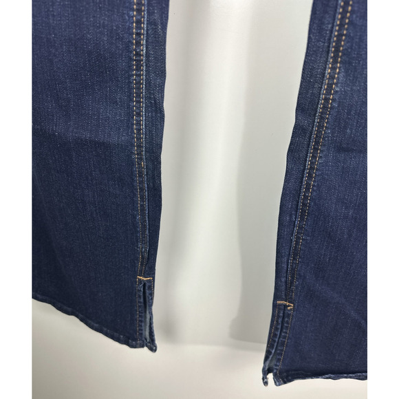 NWT JEN7 Split-Hem Slim Bootcut Jeans Dark Wash Sandblasted Stretch Plus Size 16 - Picture 11 of 14